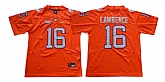 Clemson Tigers 16 Trevor Lawrence Orange College Football Jersey,baseball caps,new era cap wholesale,wholesale hats